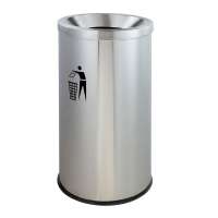 30liter Open Top waste bin stainless trash dust bin steel