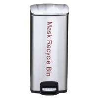 hospital medical school stainless steel dustbin waste garbage trash recycle pedal bin